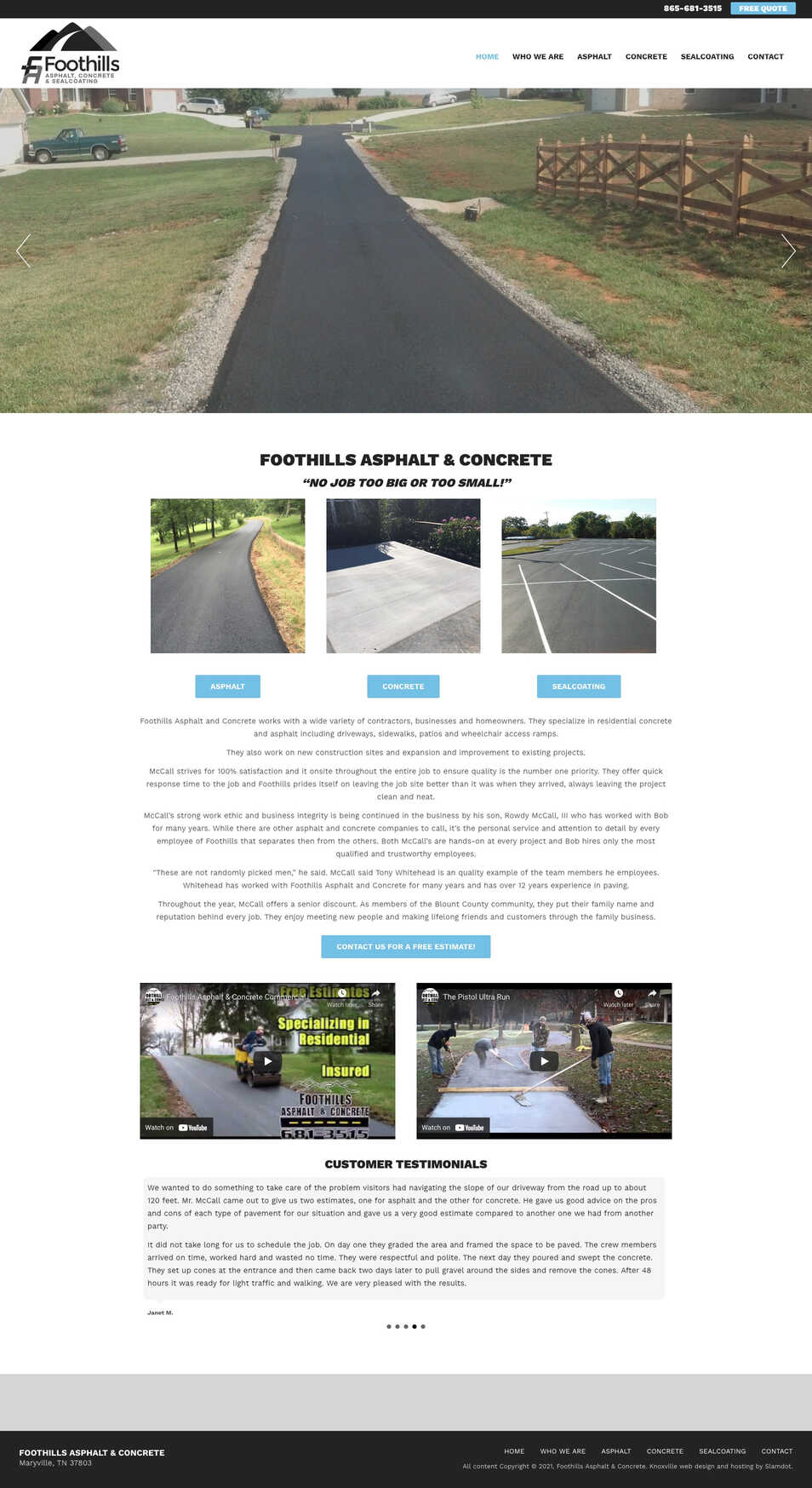 Foothills Asphalt, Concrete, & Sealcoating