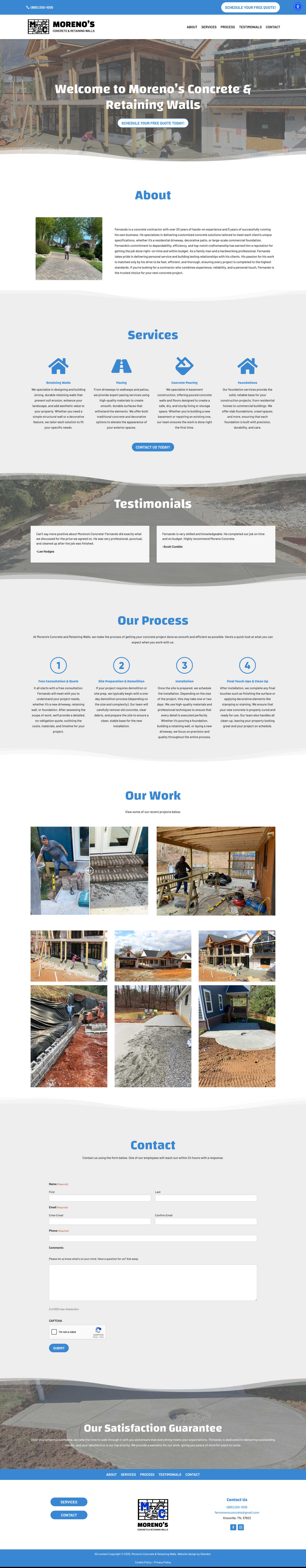 Moreno's Concrete & Retaining Walls